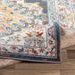 VAR Vintage Teppich I Wohnzimmer, Esszimmer I Orientalischer Traditioneller Boho Kurzflor Teppich, Plegeleicht I Mehrfarbig, Grau