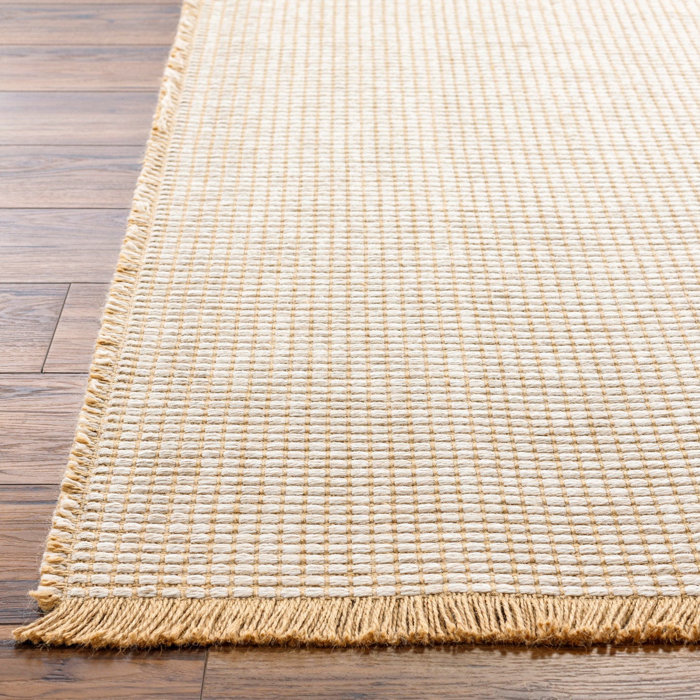 HENDY Jute Teppich I Läufer, Flur, Wohnzimmer I Modernes Boho Flurteppich, Natürliche Fasern, Rustikaler Flurteppich I Hellbraun, Taupe