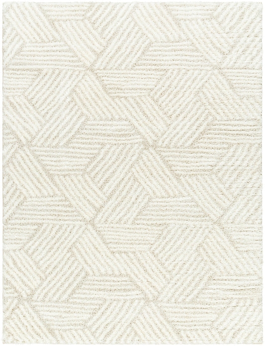 BROOKE Shaggy Teppich I Wohnzimmer, Schlafzimmer I Moderner Hochfloriger Teppich, Weicher Langflor Teppich I Elfenbein, Beige