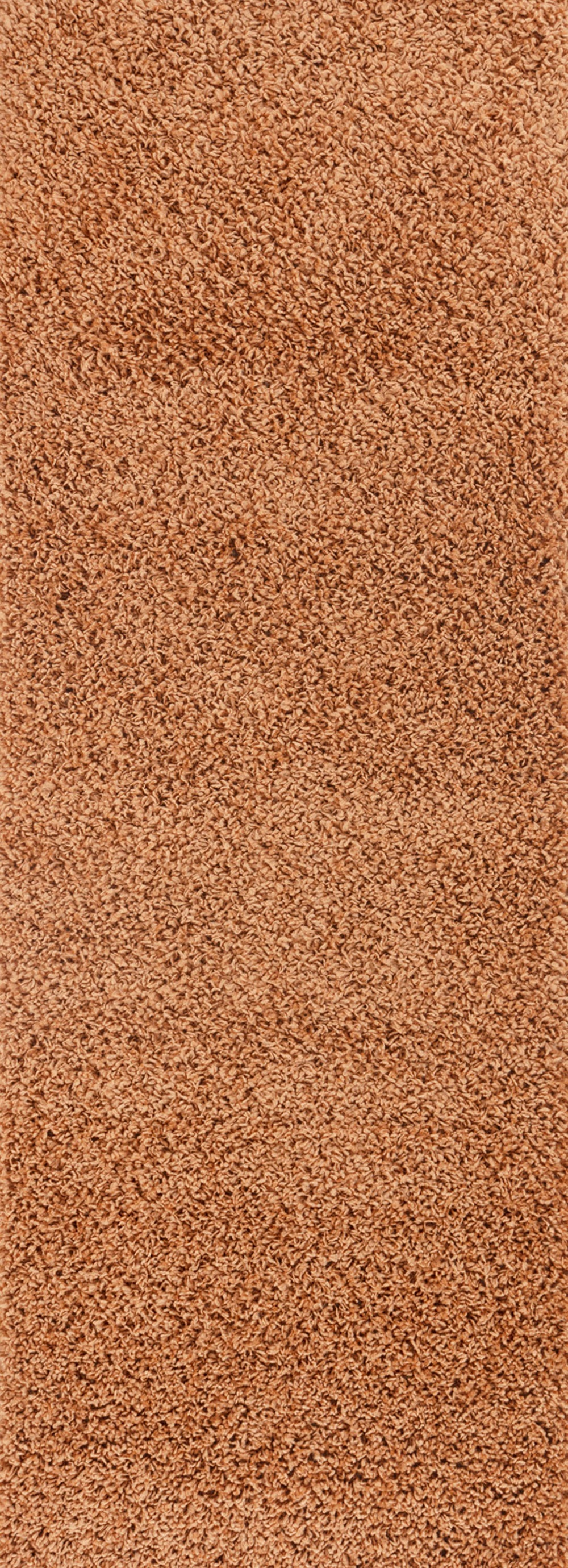 TORRIS Shaggy Teppich I Läufer, Flur, Wohnzimmer, Schalzimmer I Moderner Hochfloriger Teppich, Weicher Langflor Teppich I Terracotta