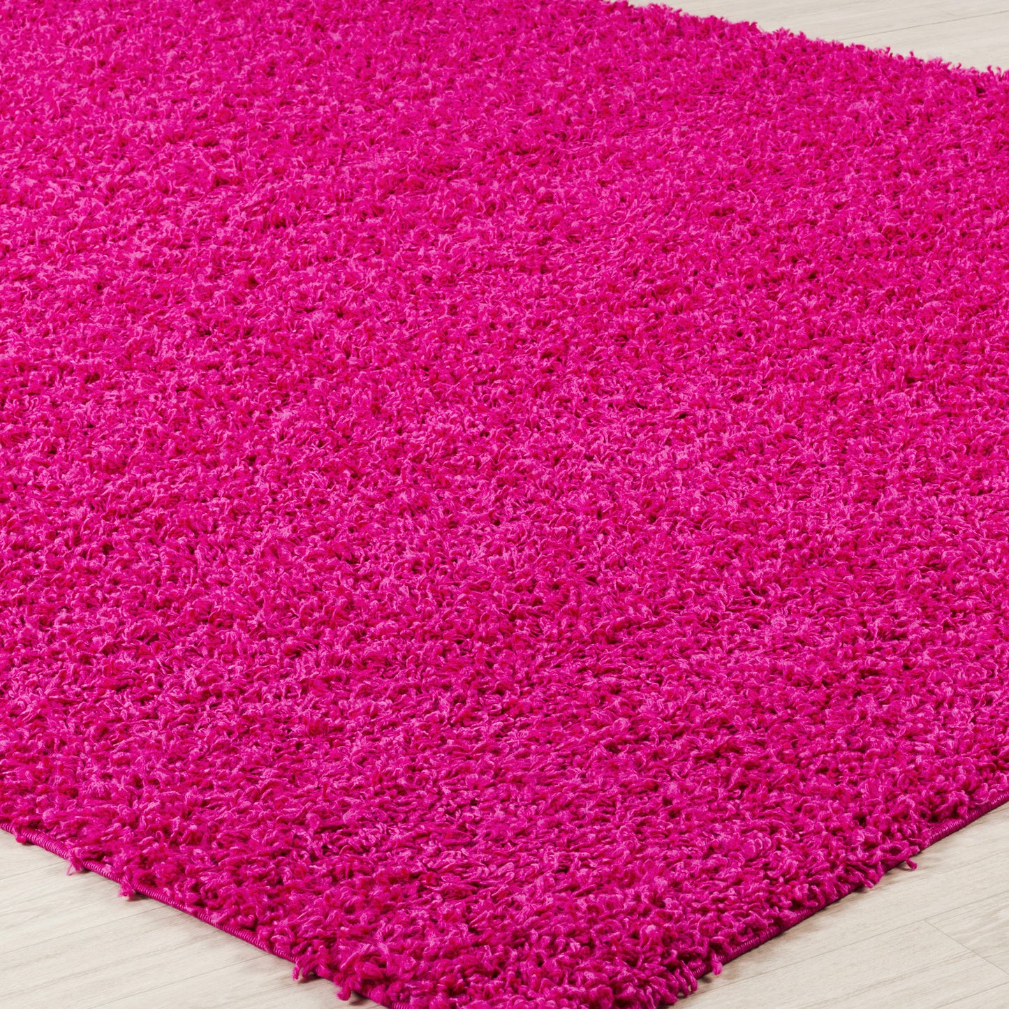 TORRIS Shaggy Teppich I Läufer, Flur, Wohnzimmer, Schalzimmer I Moderner Hochfloriger Teppich, Weicher Langflor Teppich I Fuschia