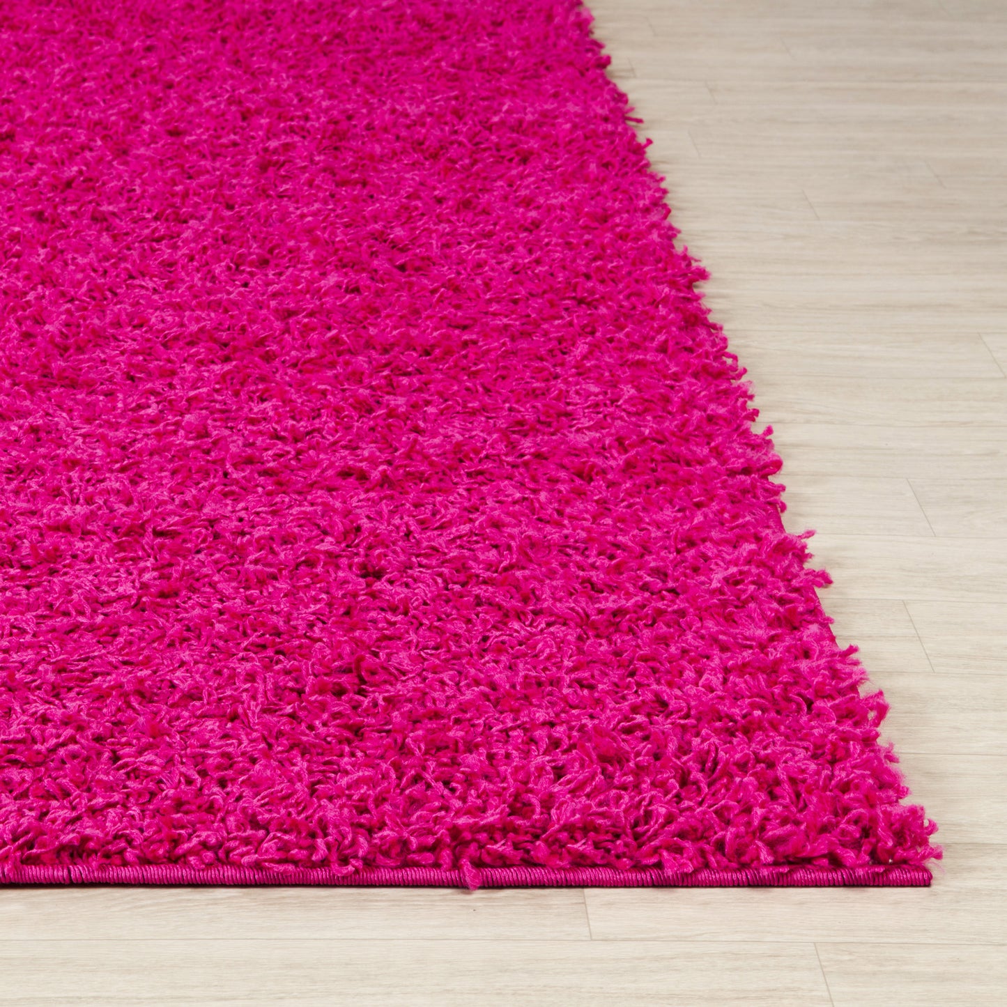 TORRIS Shaggy Teppich I Läufer, Flur, Wohnzimmer, Schalzimmer I Moderner Hochfloriger Teppich, Weicher Langflor Teppich I Fuschia