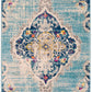 BRONGERGA Vintage Teppich I Läufer, Flur, Wohnzimmer I Orientalischer Traditioneller Boho Kurzflor Teppich I Mehrfarbig, Blau