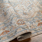 ELLINWOOD Maschinewaschbarer Teppich I Wohnzimmer, Esszimmer, Küche I Vintage Orientalischer Traditioneller Boho Teppich I Beige, Blau