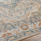 ELLINWOOD Maschinewaschbarer Teppich I Wohnzimmer, Esszimmer, Küche I Vintage Orientalischer Traditioneller Boho Teppich I Beige, Blau