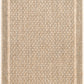 SABRENA Outdoor Jute-Look Teppich I In & Outdoor Boho Wetterfest Teppich für den Balkon, Terrasse, Garten, Küche I Beige, Schwarz