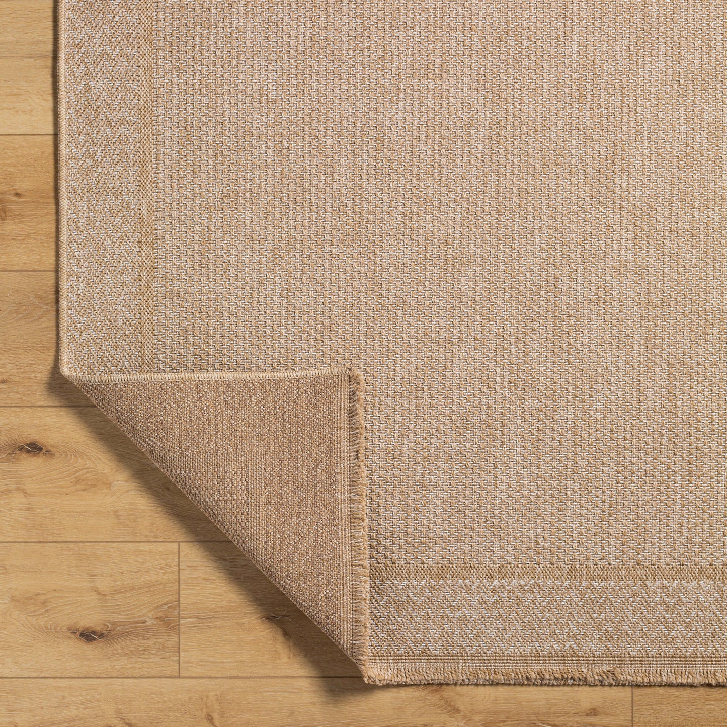 DONTAVIUS Outdoor Jute-Look Teppich I In & Outdoor Boho Wetterfest Teppich für den Balkon, Terrasse, Garten, Küche, Plegeleicht I Beige