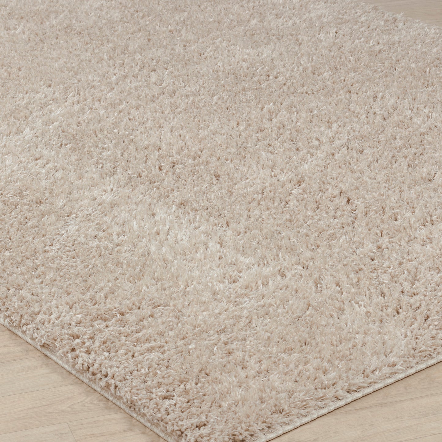 CHARON Shaggy Teppich I Wohnzimmer, Schlafzimmer I Moderner Hochfloriger Teppich, Weicher Langflor Teppich, Plegeleicht I Beige