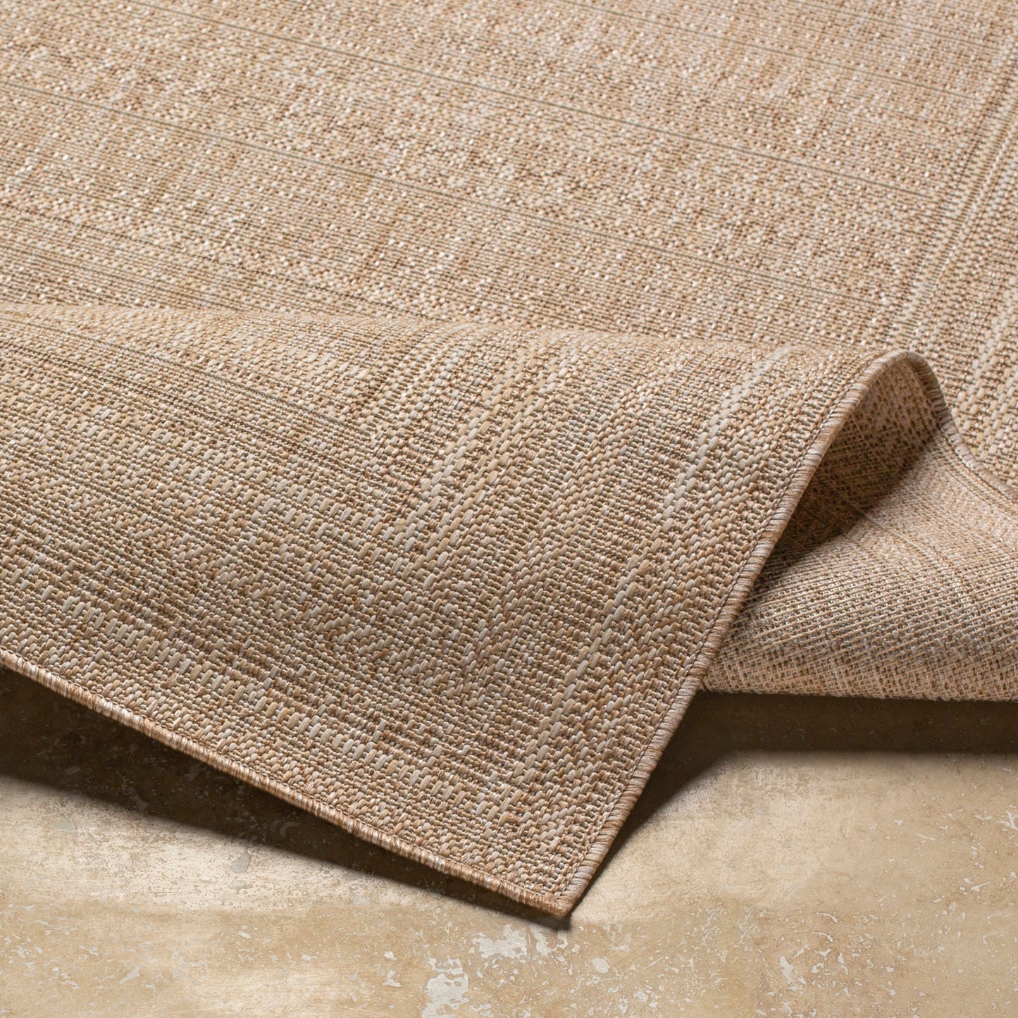 KELLOGG Outdoor Jute-Look Teppich I In & Outdoor Boho Wetterfest Teppich für den Balkon, Terrasse, Garten I Beige, Elfenbein