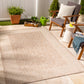 ADMIRE Outdoor Jute-Look Teppich I In & Outdoor Boho Wetterfest Teppich für den Balkon, Terrasse, Garten, Küche I Beige, Elfenbein